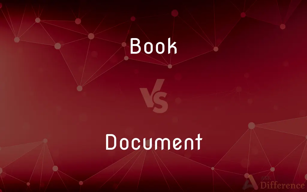 Book vs. Document — What's the Difference?