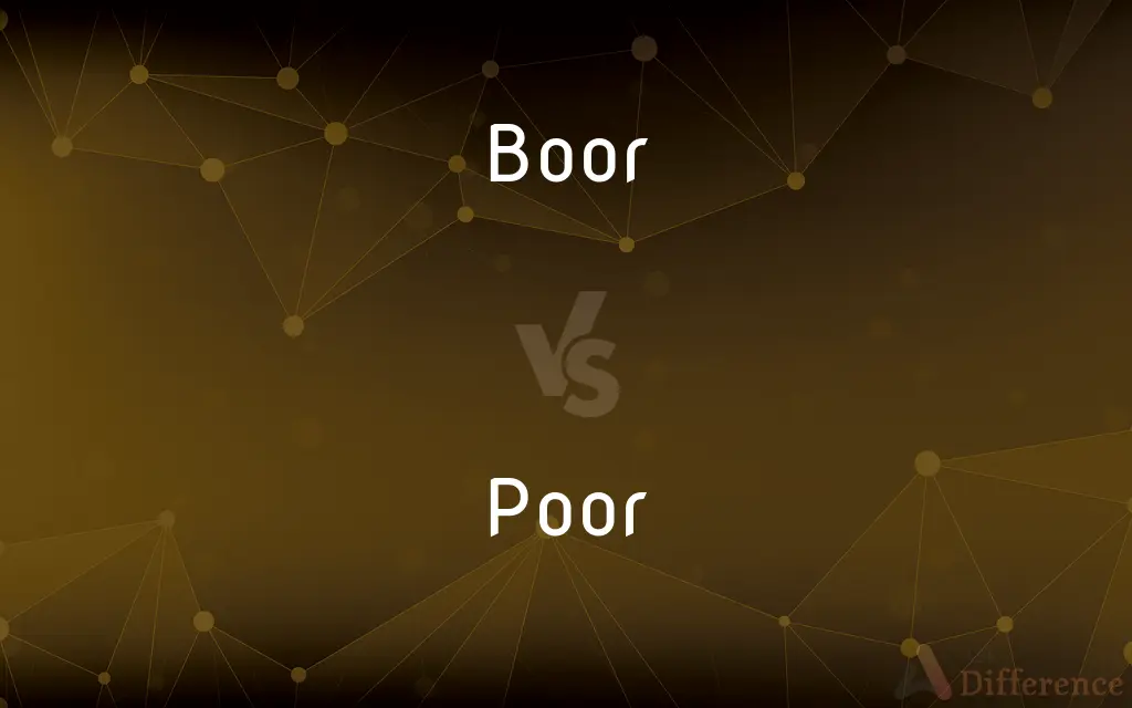 Boor vs. Poor — What's the Difference?