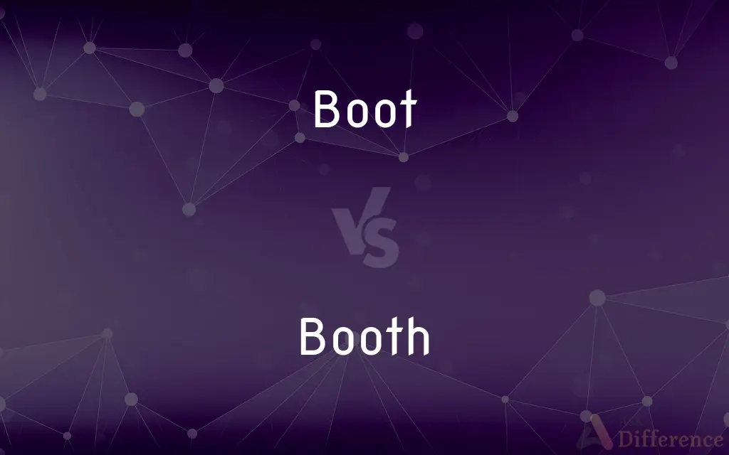 Boot vs. Booth — What's the Difference?