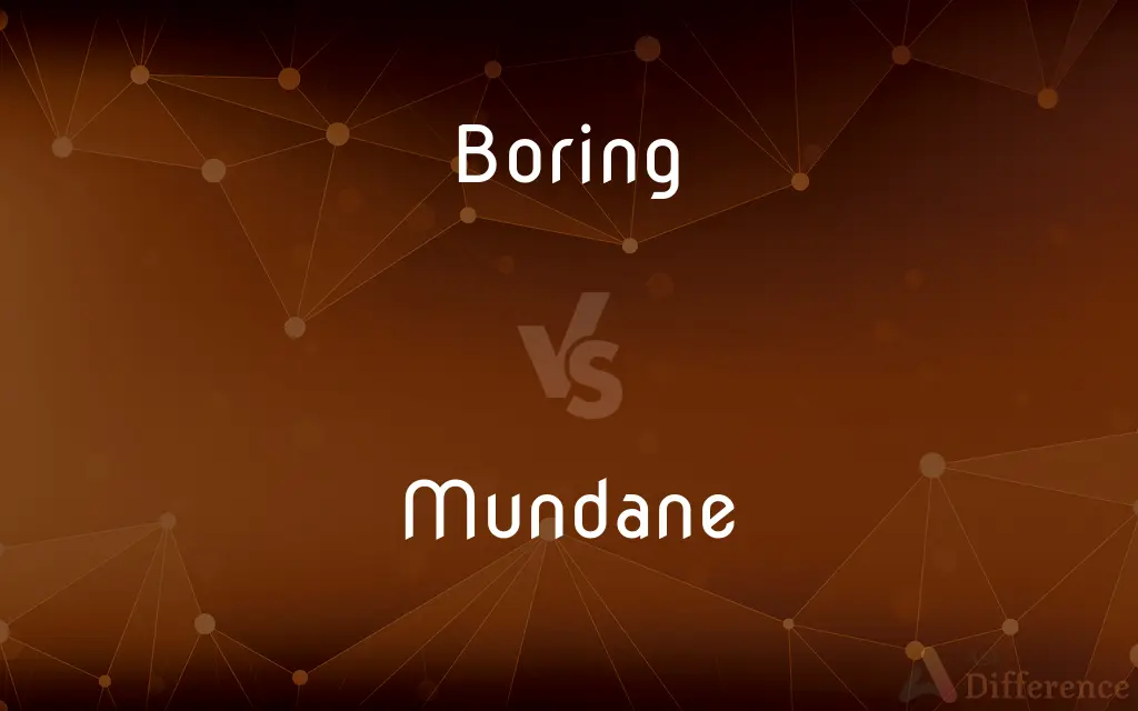 Boring vs. Mundane — What's the Difference?