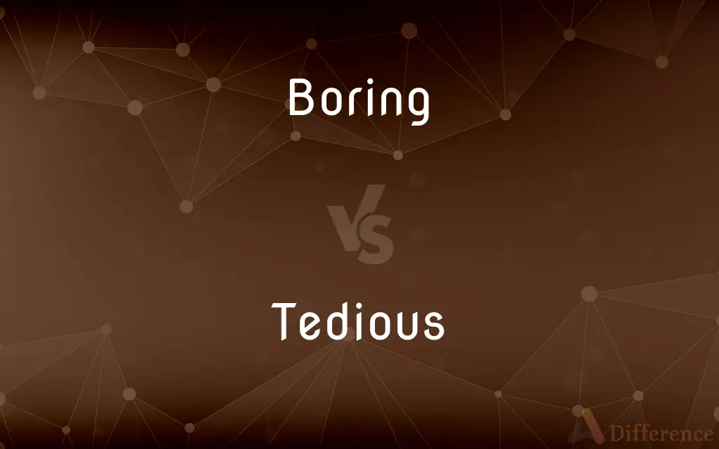 Boring vs. Tedious — What's the Difference?