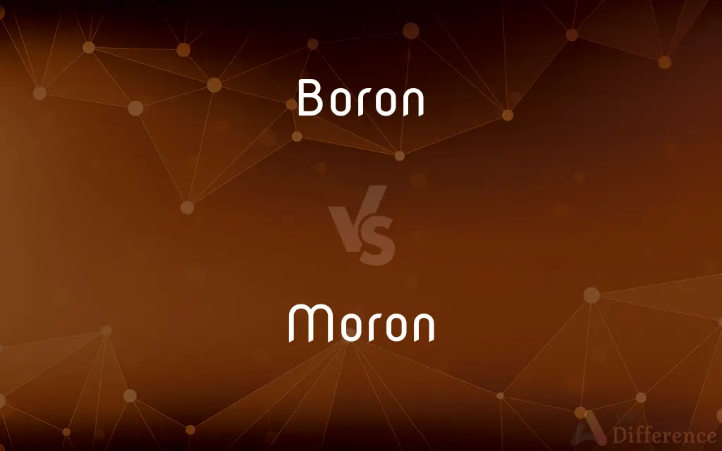 Boron vs. Moron — What's the Difference?