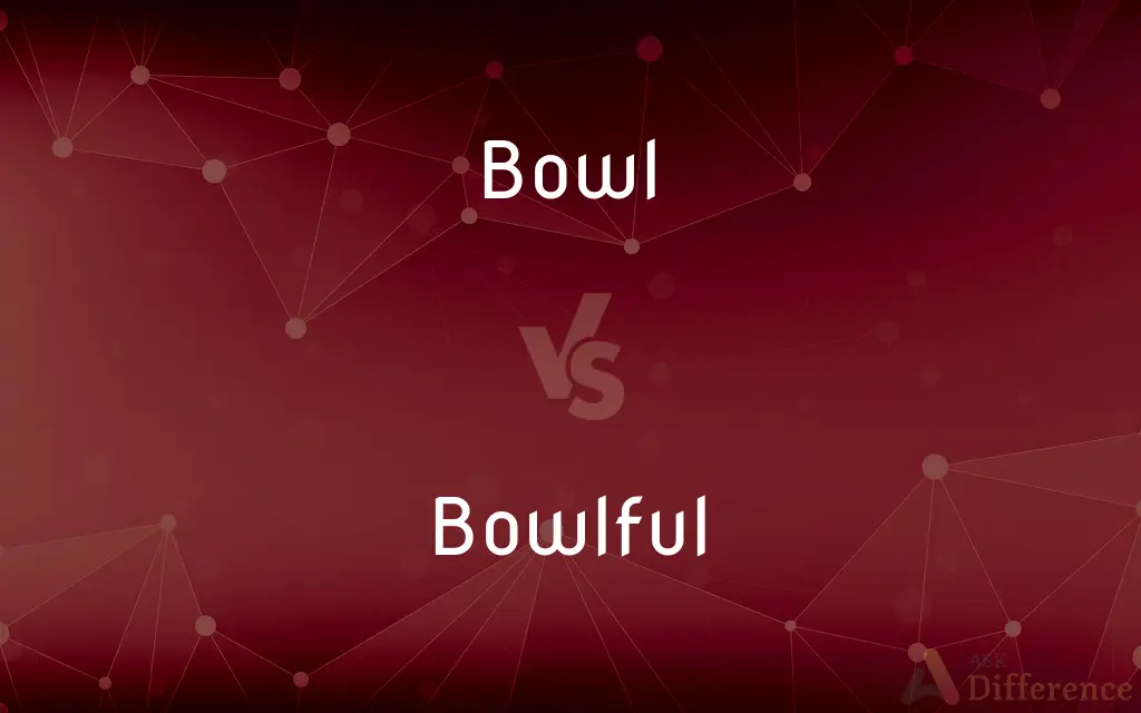 Bowl vs. Bowlful — What's the Difference?