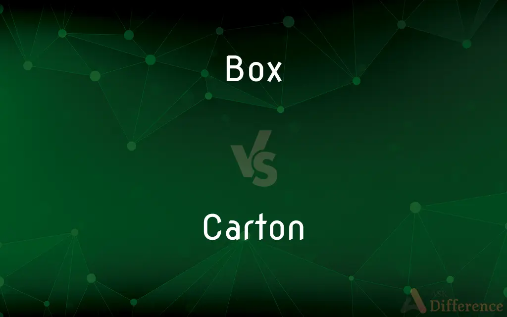 Box vs. Carton — What's the Difference?