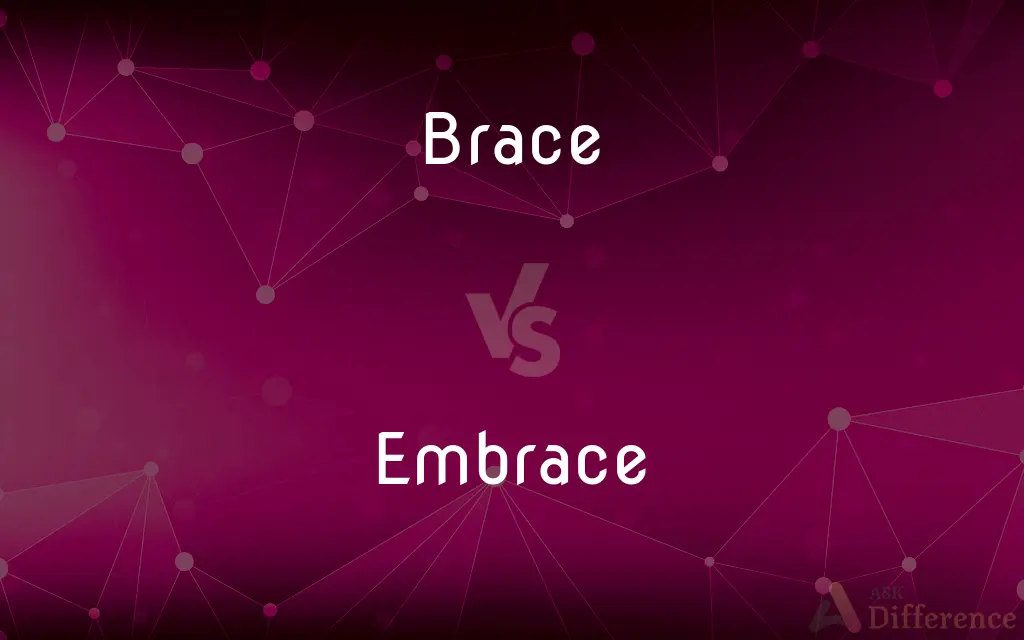 Brace vs. Embrace — What's the Difference?