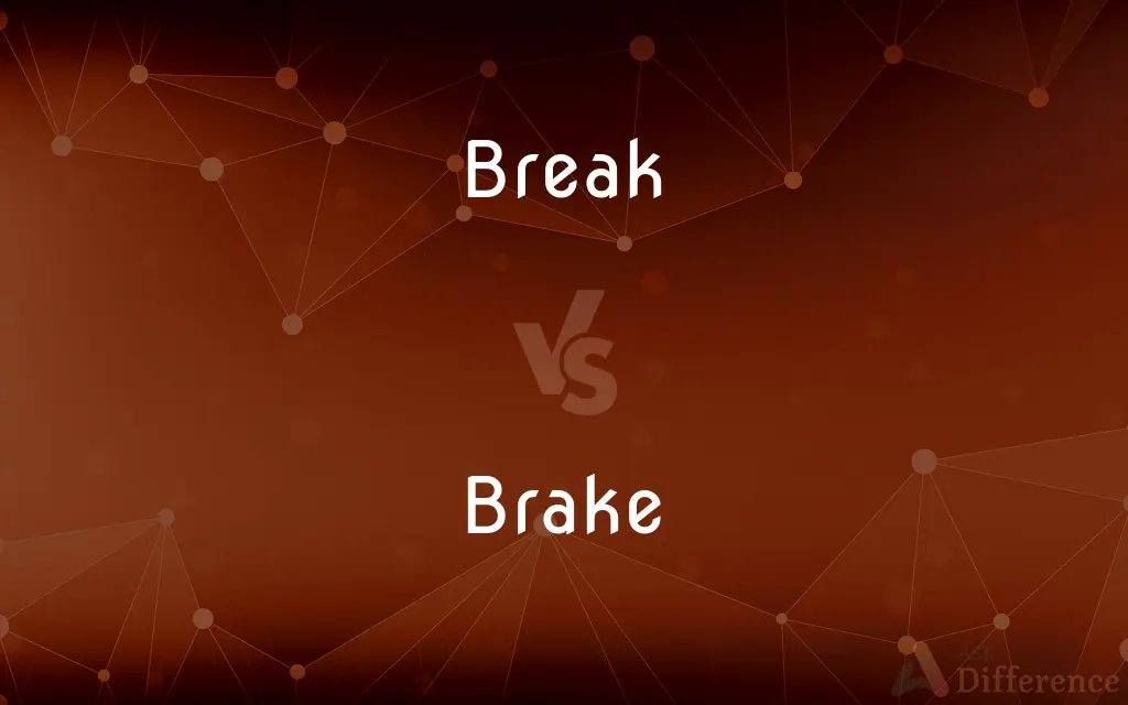 Break vs. Brake — What's the Difference?