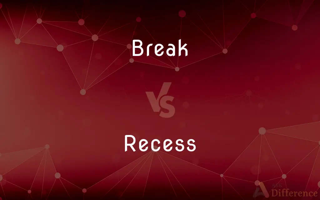 Break vs. Recess — What's the Difference?