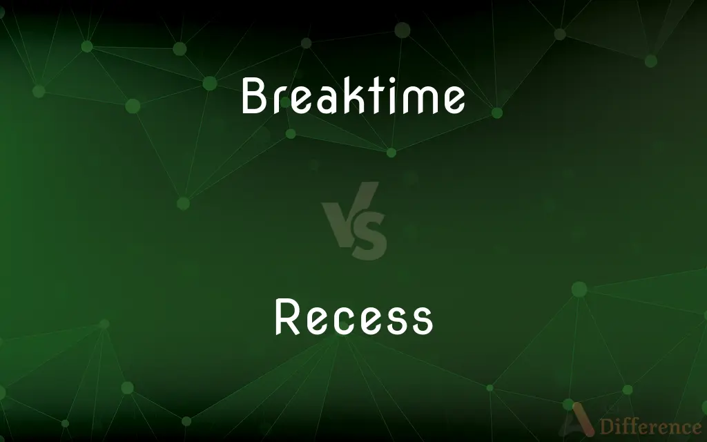 Breaktime vs. Recess — What's the Difference?