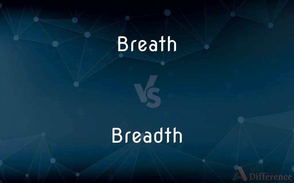 Breath vs. Breadth — What's the Difference?