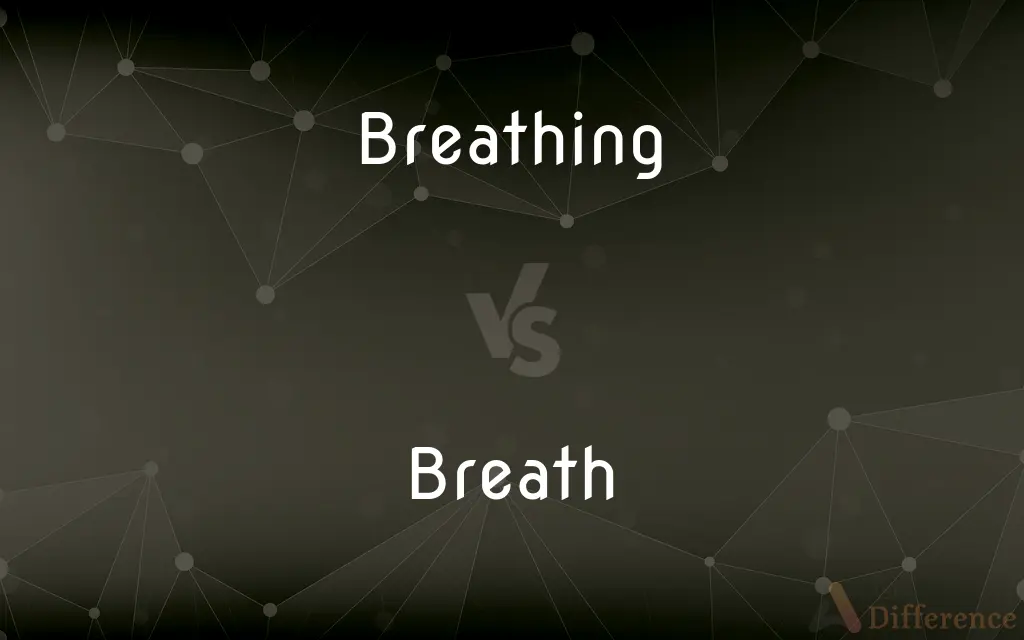 Breathing vs. Breath — What's the Difference?