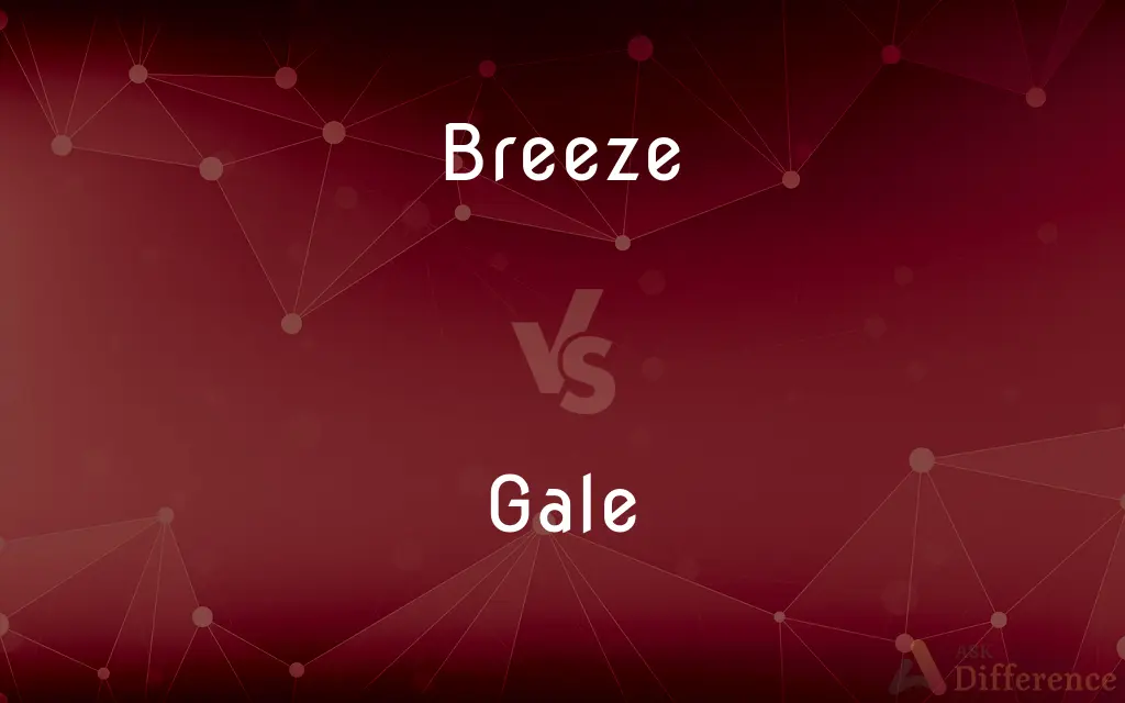 Breeze vs. Gale — What's the Difference?