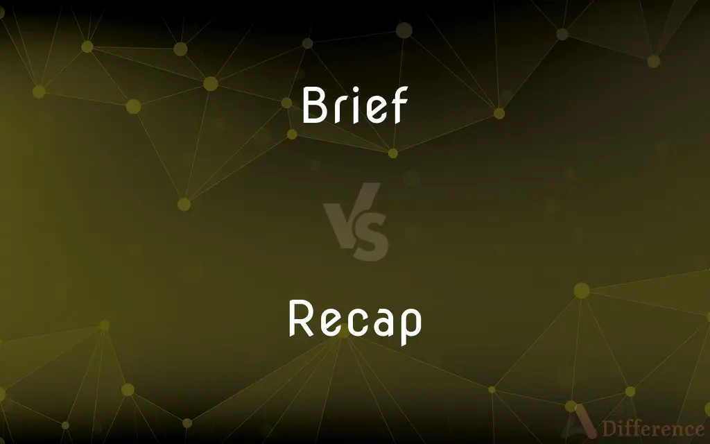 Brief vs. Recap — What's the Difference?