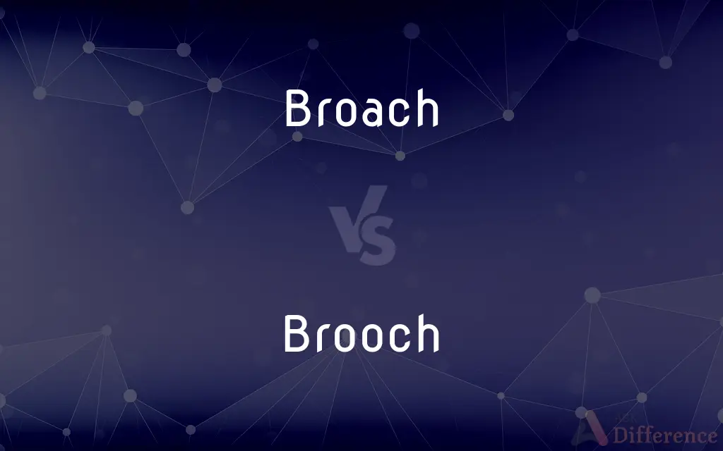 Broach vs. Brooch — What's the Difference?