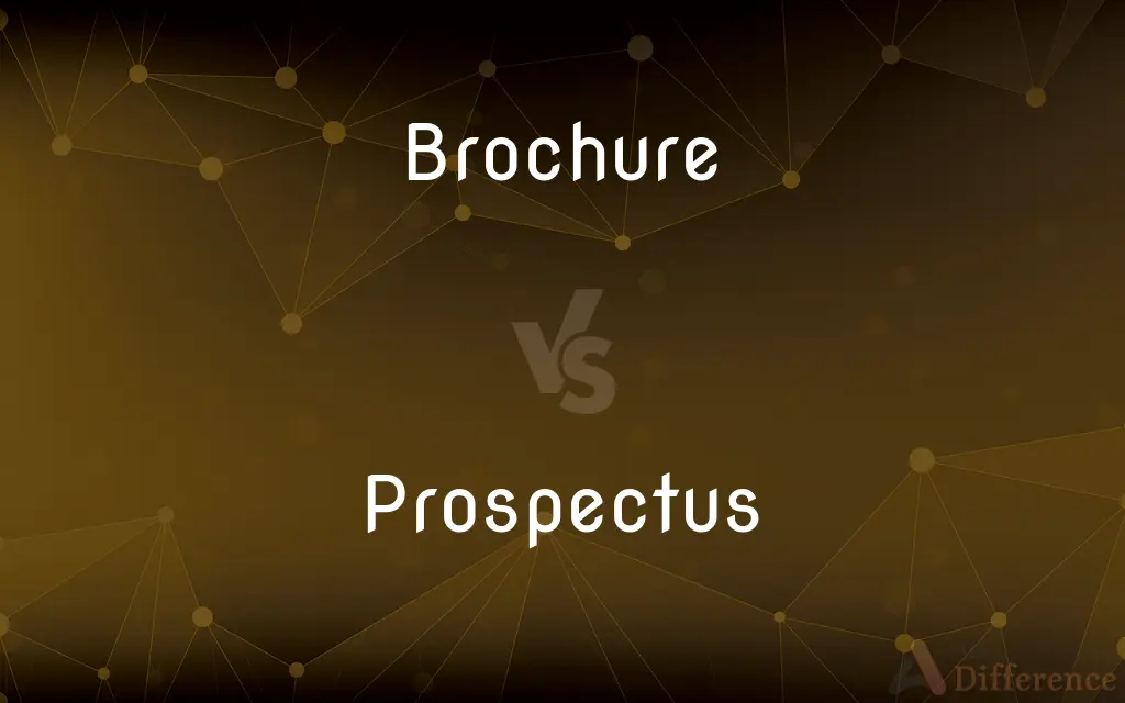 Brochure vs. Prospectus — What's the Difference?