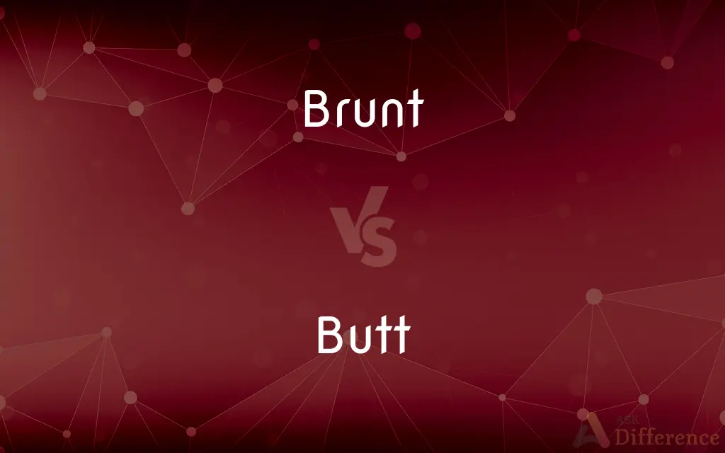 Brunt vs. Butt — What's the Difference?