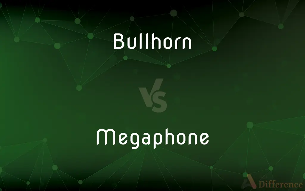 Bullhorn vs. Megaphone — What's the Difference?