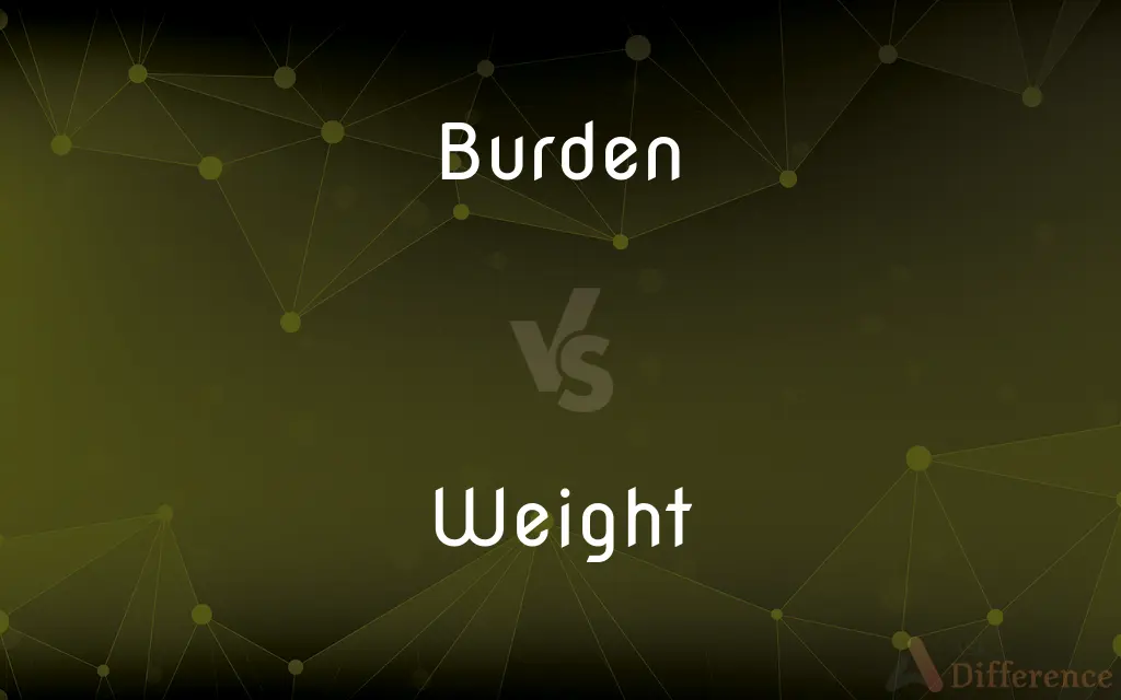 Burden vs. Weight — What's the Difference?