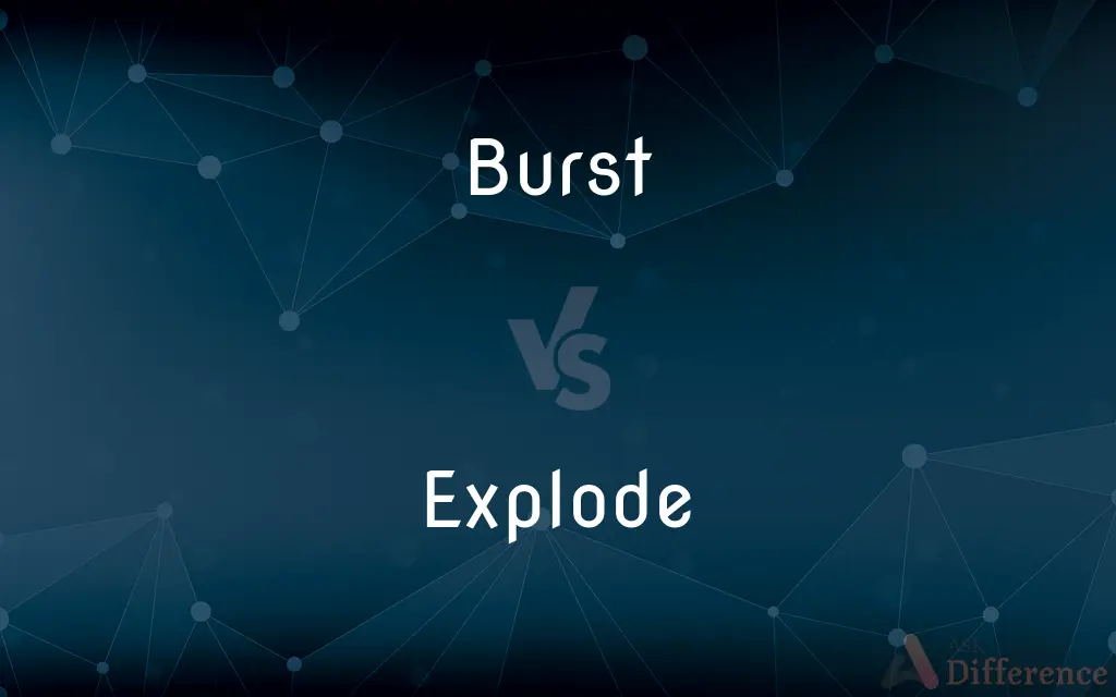Burst vs. Explode — What's the Difference?