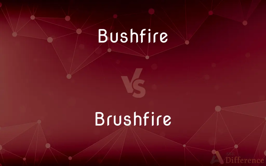 Bushfire vs. Brushfire — What's the Difference?