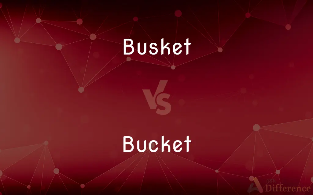 Busket vs. Bucket — What's the Difference?