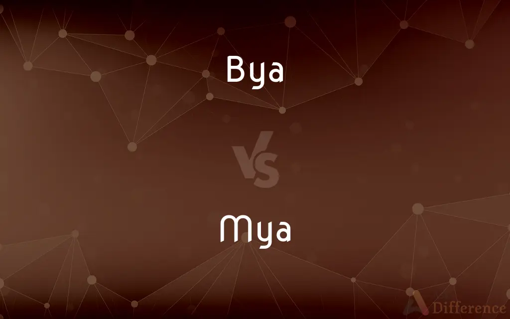 Bya vs. Mya — What's the Difference?