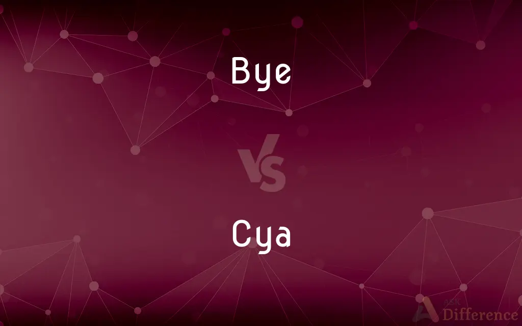 Bye vs. Cya — What's the Difference?