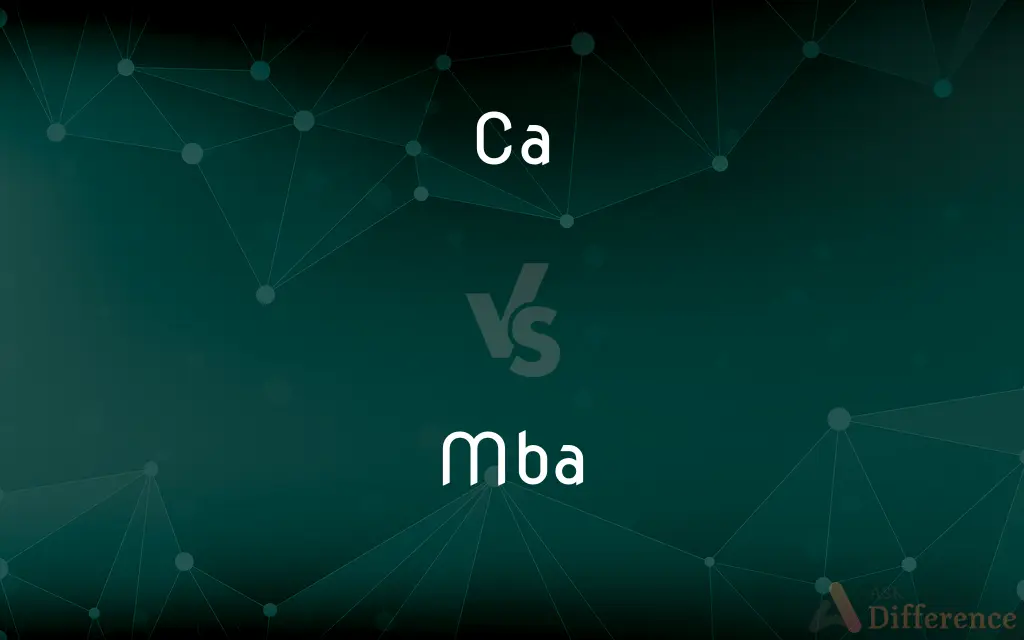 Ca vs. Mba — What's the Difference?