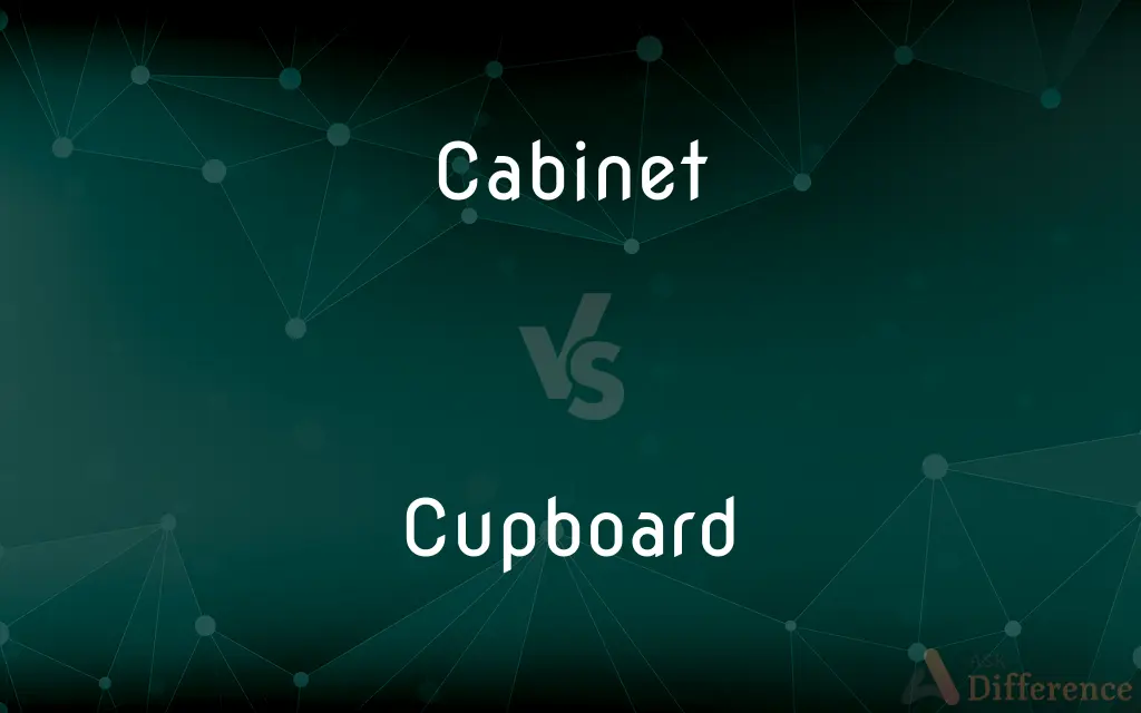 Cabinet vs. Cupboard — What's the Difference?