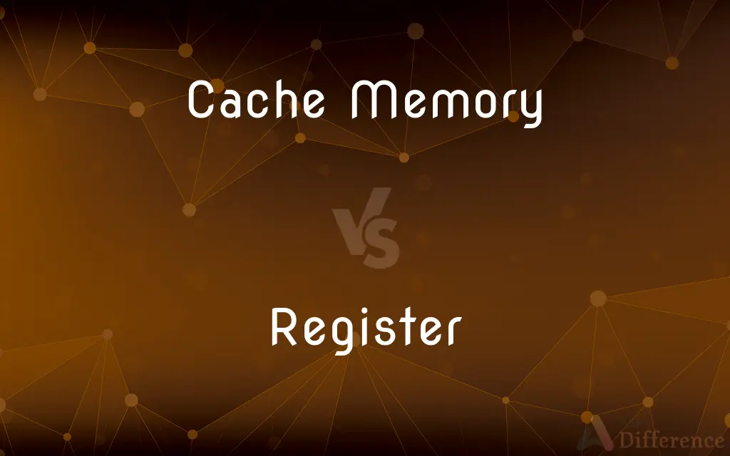 Cache Memory vs. Register — What's the Difference?
