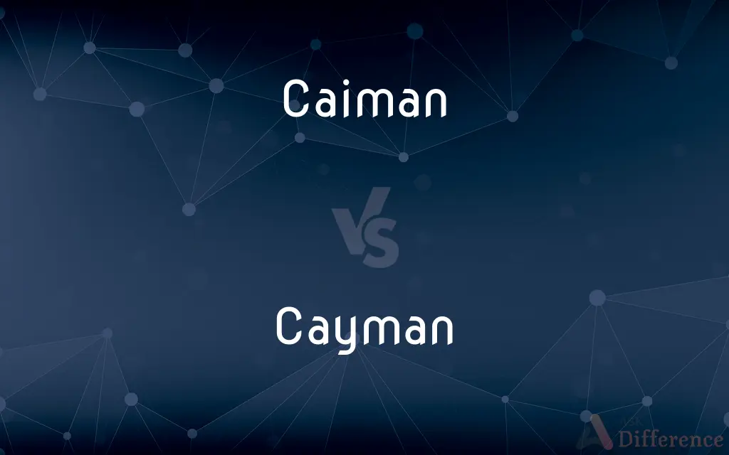 Caiman vs. Cayman — What's the Difference?