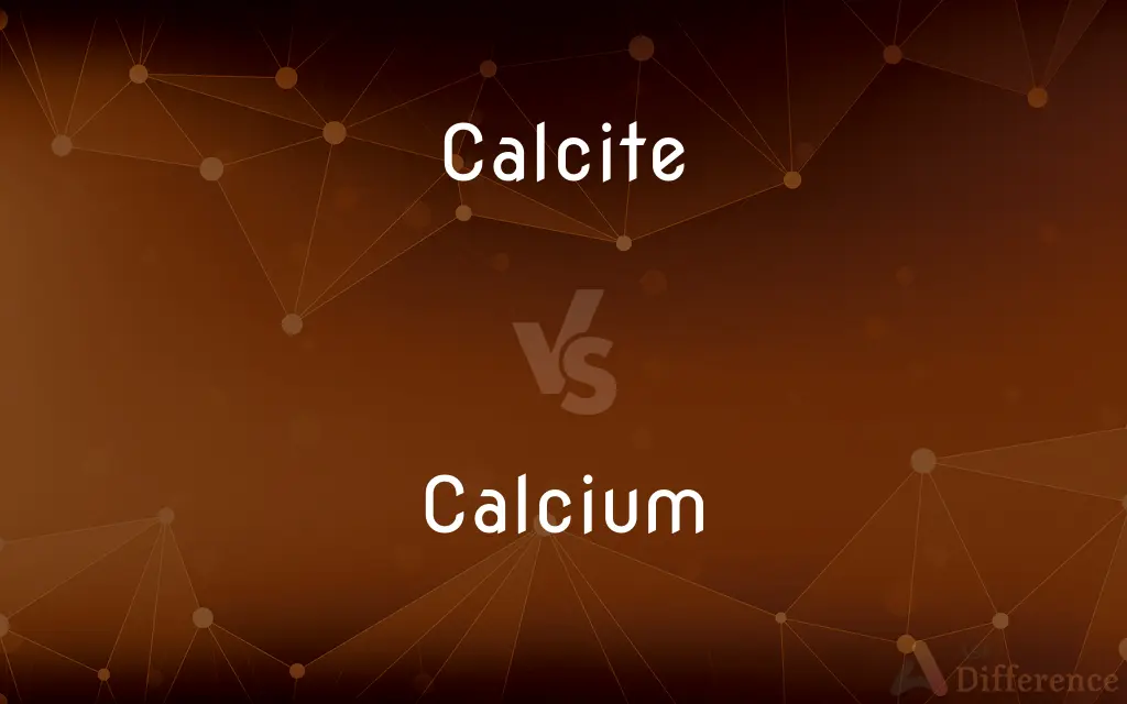 Calcite vs. Calcium — What's the Difference?