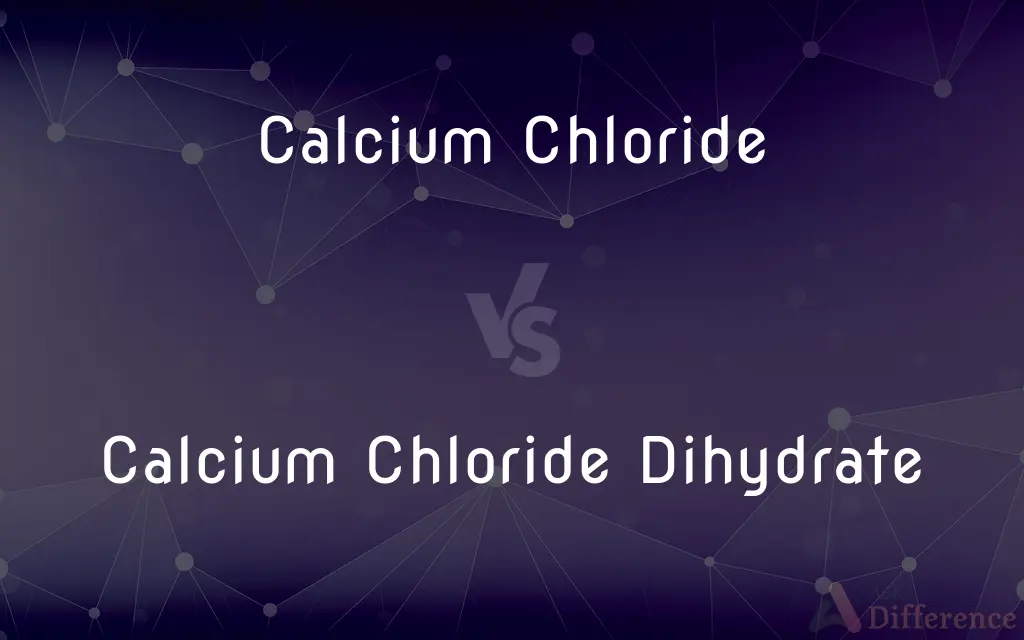 Calcium Chloride vs. Calcium Chloride Dihydrate — What's the Difference?