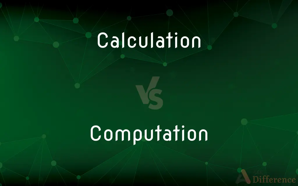 Calculation vs. Computation — What's the Difference?