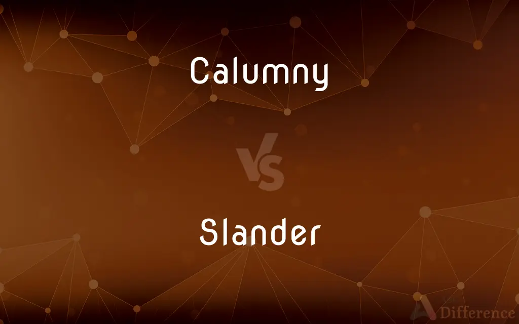 Calumny vs. Slander — What's the Difference?