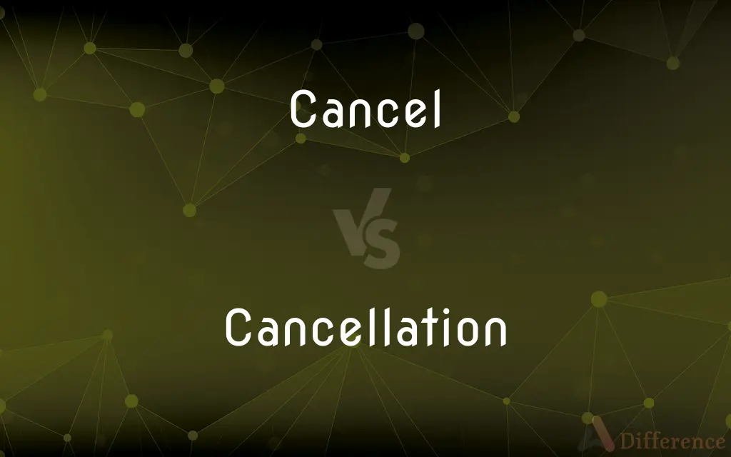 Cancel vs. Cancellation — What's the Difference?