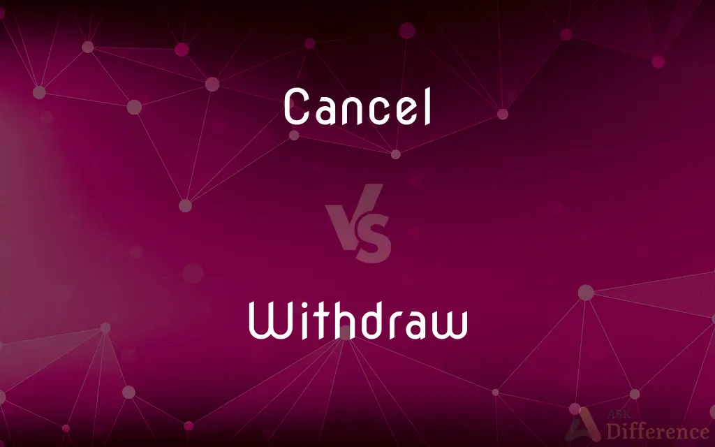 Cancel vs. Withdraw — What's the Difference?