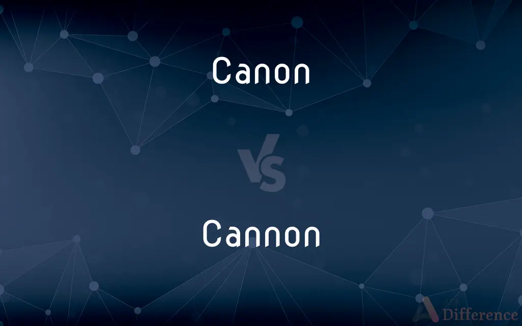 Canon vs. Cannon — What's the Difference?