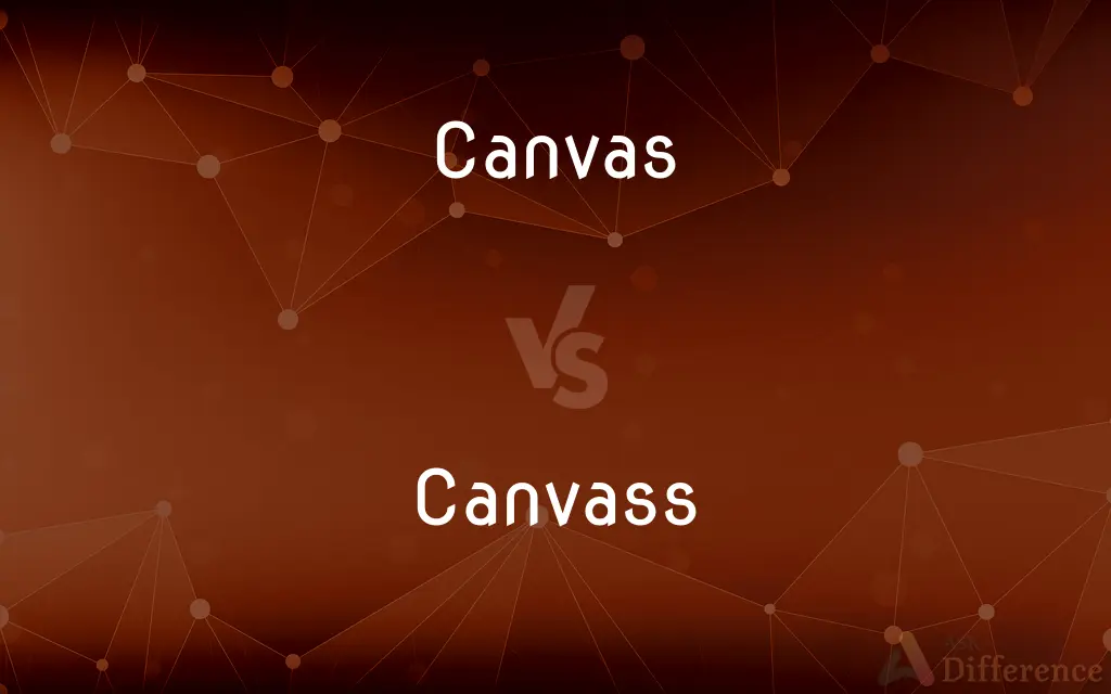 Canvas vs. Canvass — What's the Difference?