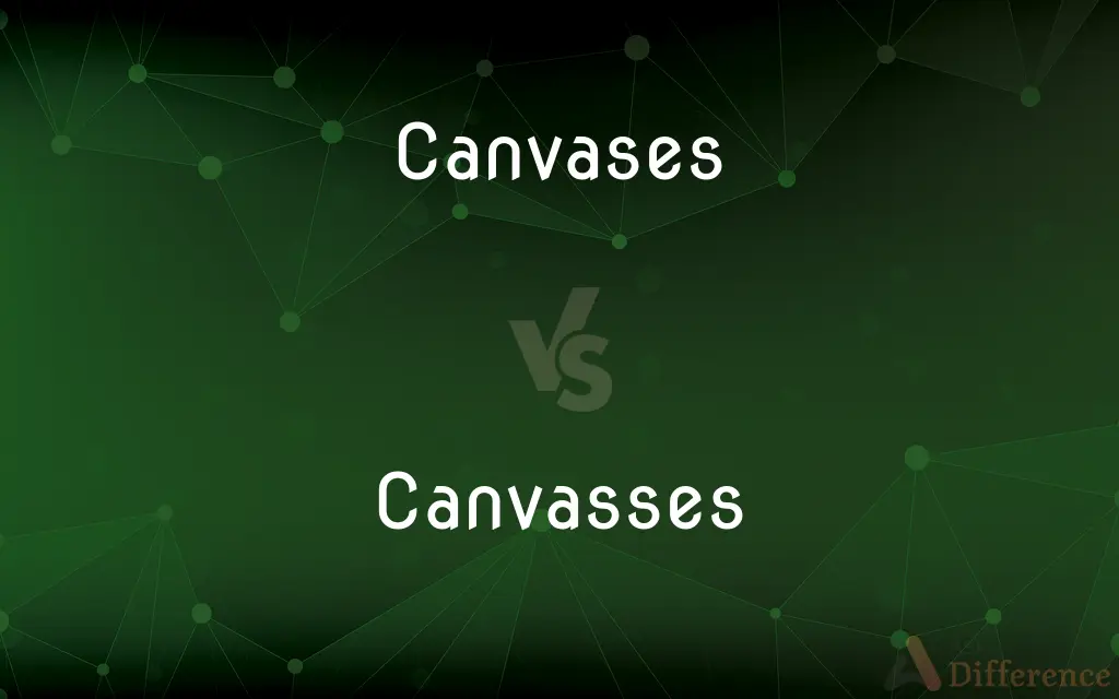 Canvases vs. Canvasses — What's the Difference?