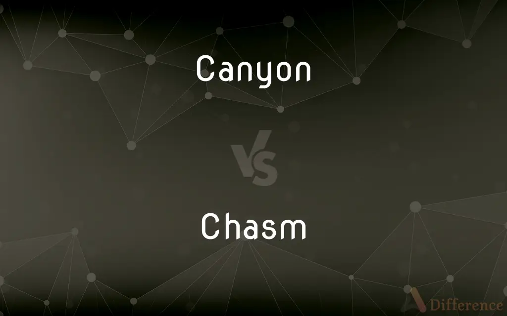 Canyon vs. Chasm — What's the Difference?
