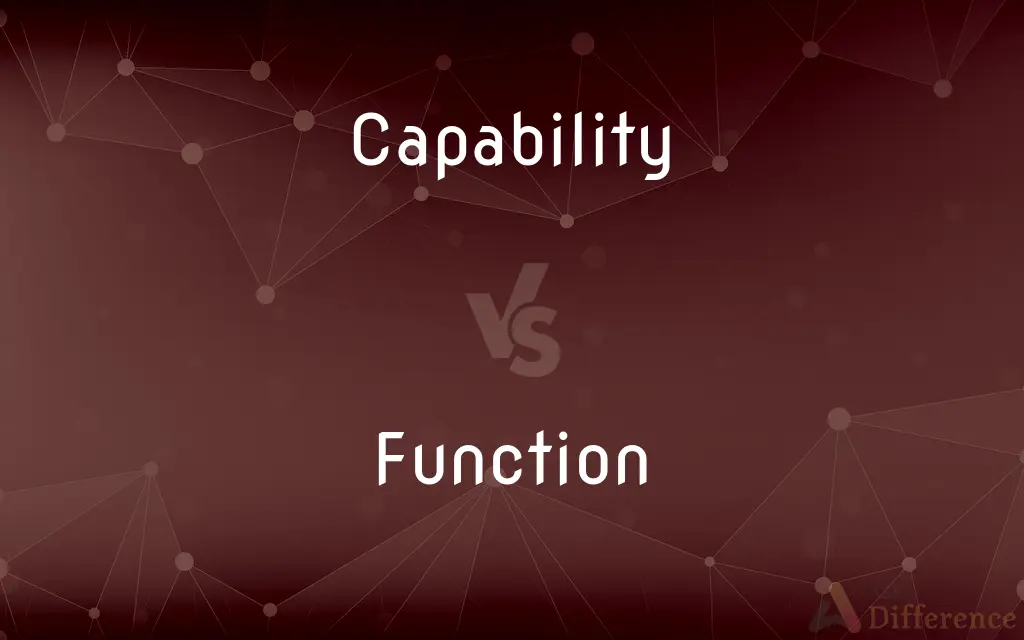 Capability vs. Function — What's the Difference?