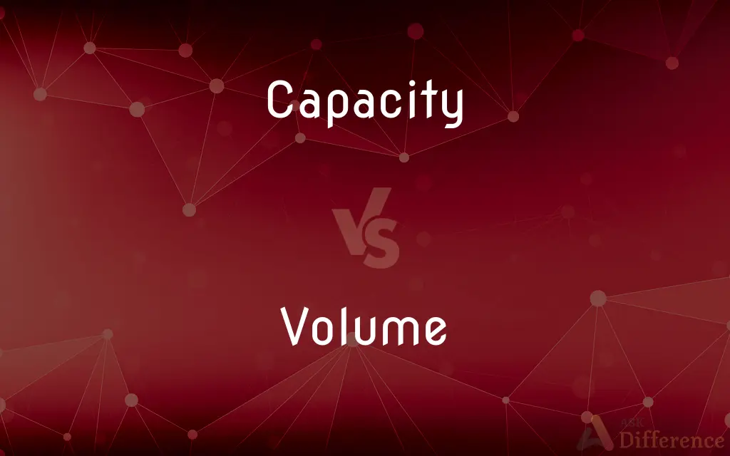 Capacity vs. Volume — What's the Difference?
