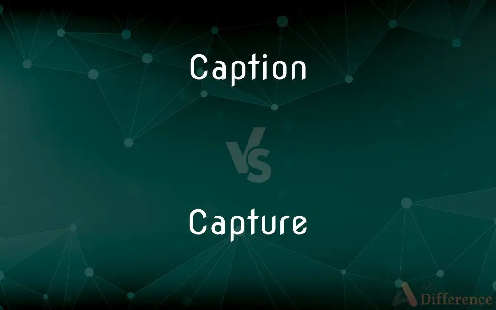 Caption vs. Capture — What's the Difference?