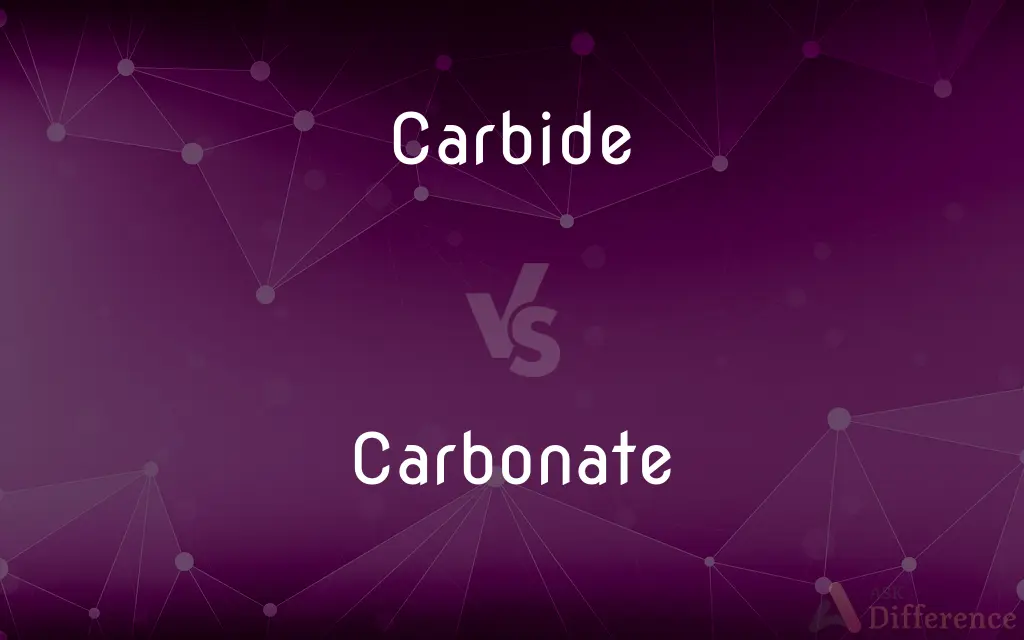 Carbide vs. Carbonate — What's the Difference?