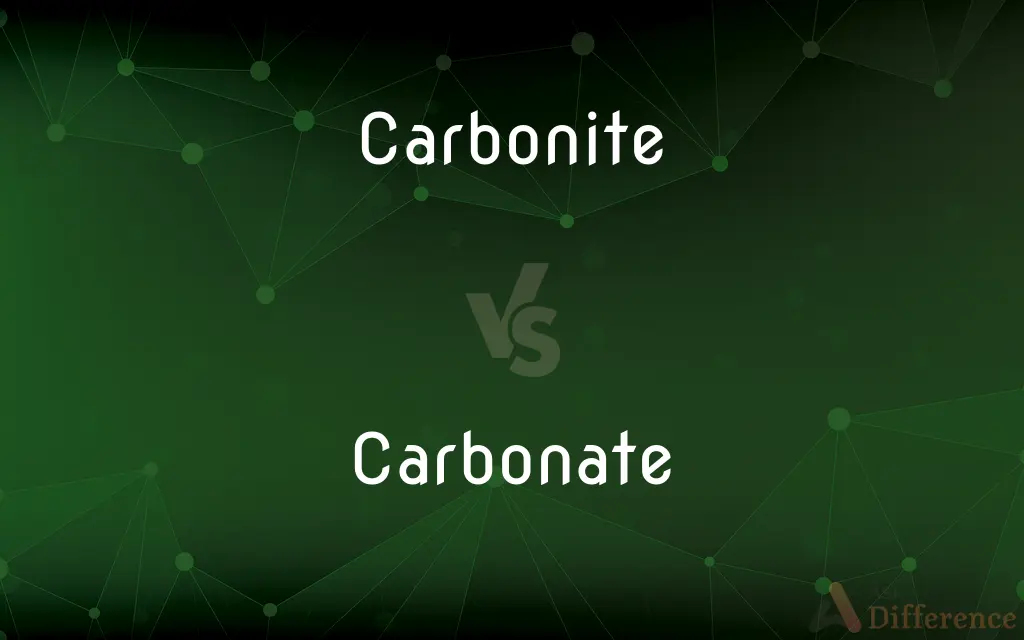 Carbonite vs. Carbonate — What's the Difference?