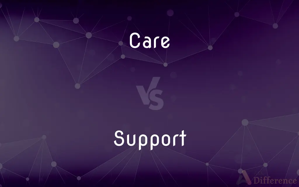 Care vs. Support — What's the Difference?