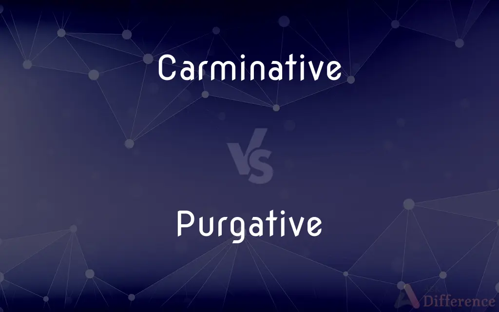 Carminative vs. Purgative — What's the Difference?