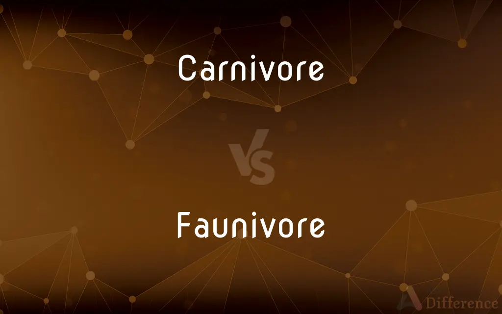 Carnivore vs. Faunivore — What's the Difference?