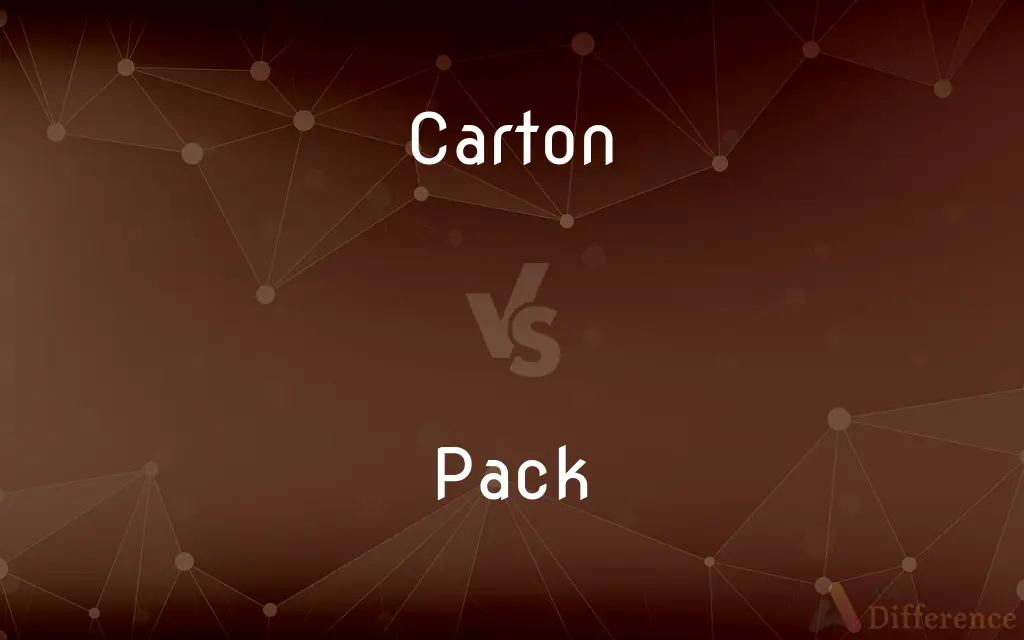 Carton vs. Pack — What's the Difference?