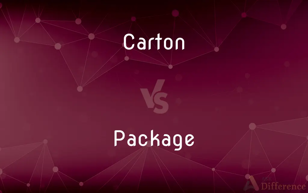 Carton vs. Package — What's the Difference?